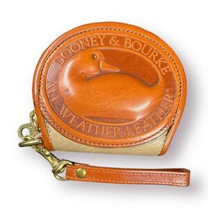 Dooney‎ & Bourke Big Duck Coin Purse All Weather Leather Vintage RARE